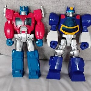Transformer Robot Action Figures - Optimus Prime -Red and Chase- Blue